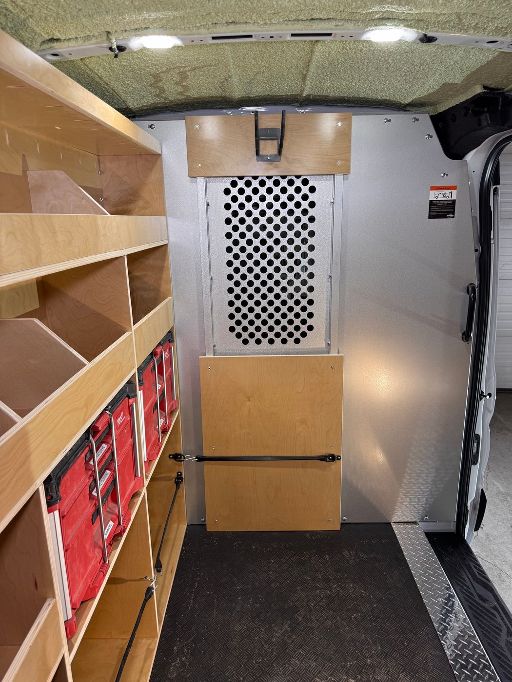 Ford Transit Med Roof — Custom racking detail