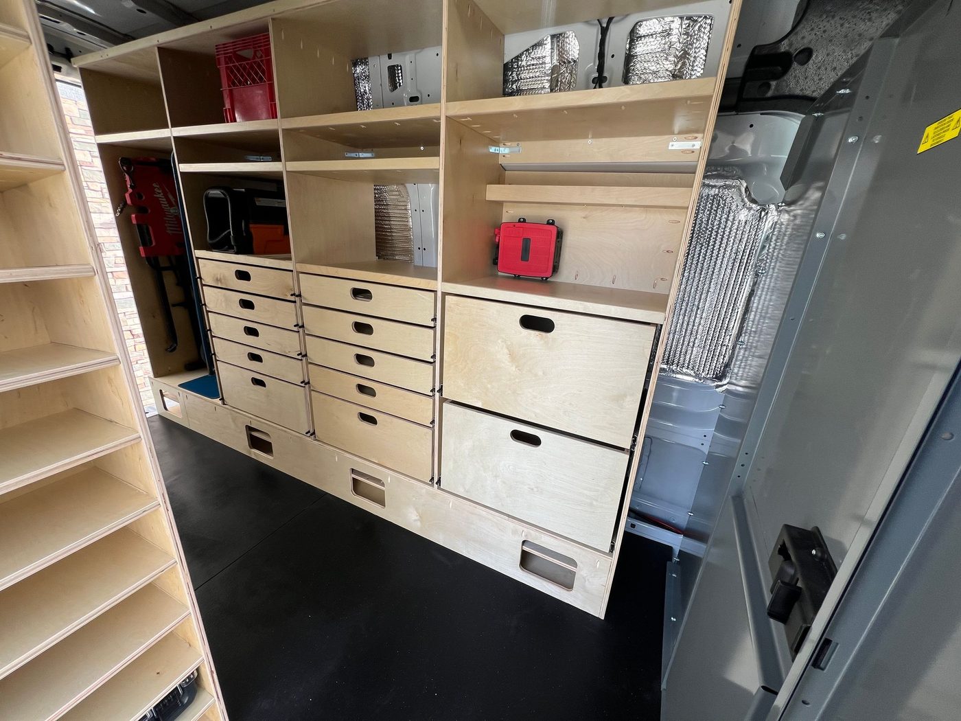 Ford Transit High Roof — Plumbing Van shelving detail