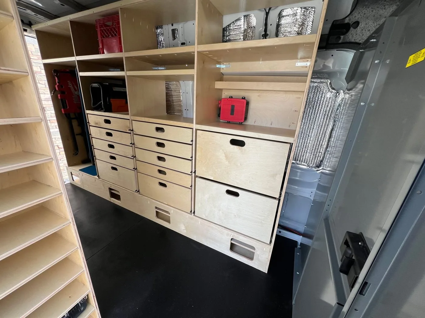 Ford Transit High Roof — Plumbing Van shelving detail