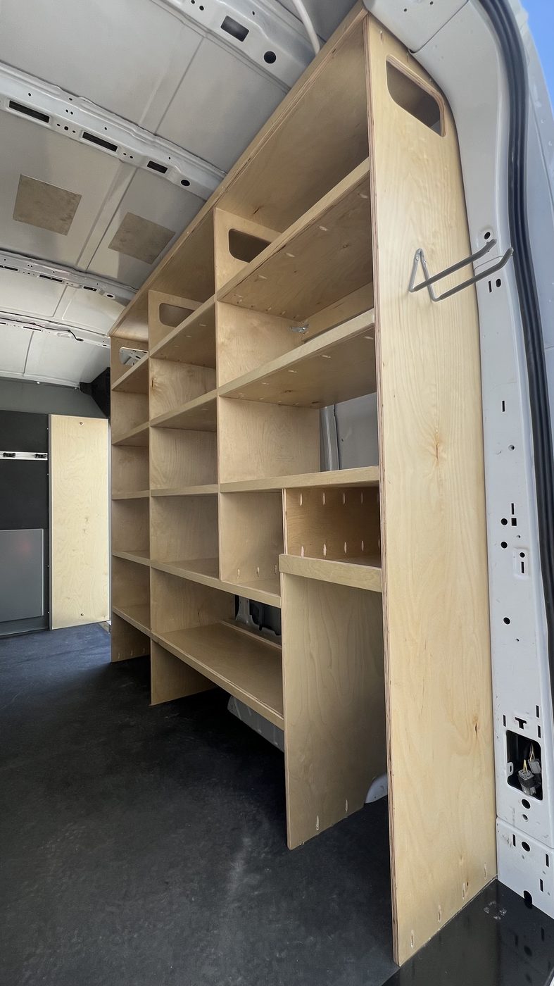 Ford Transit High Roof — Plumbing shelving
